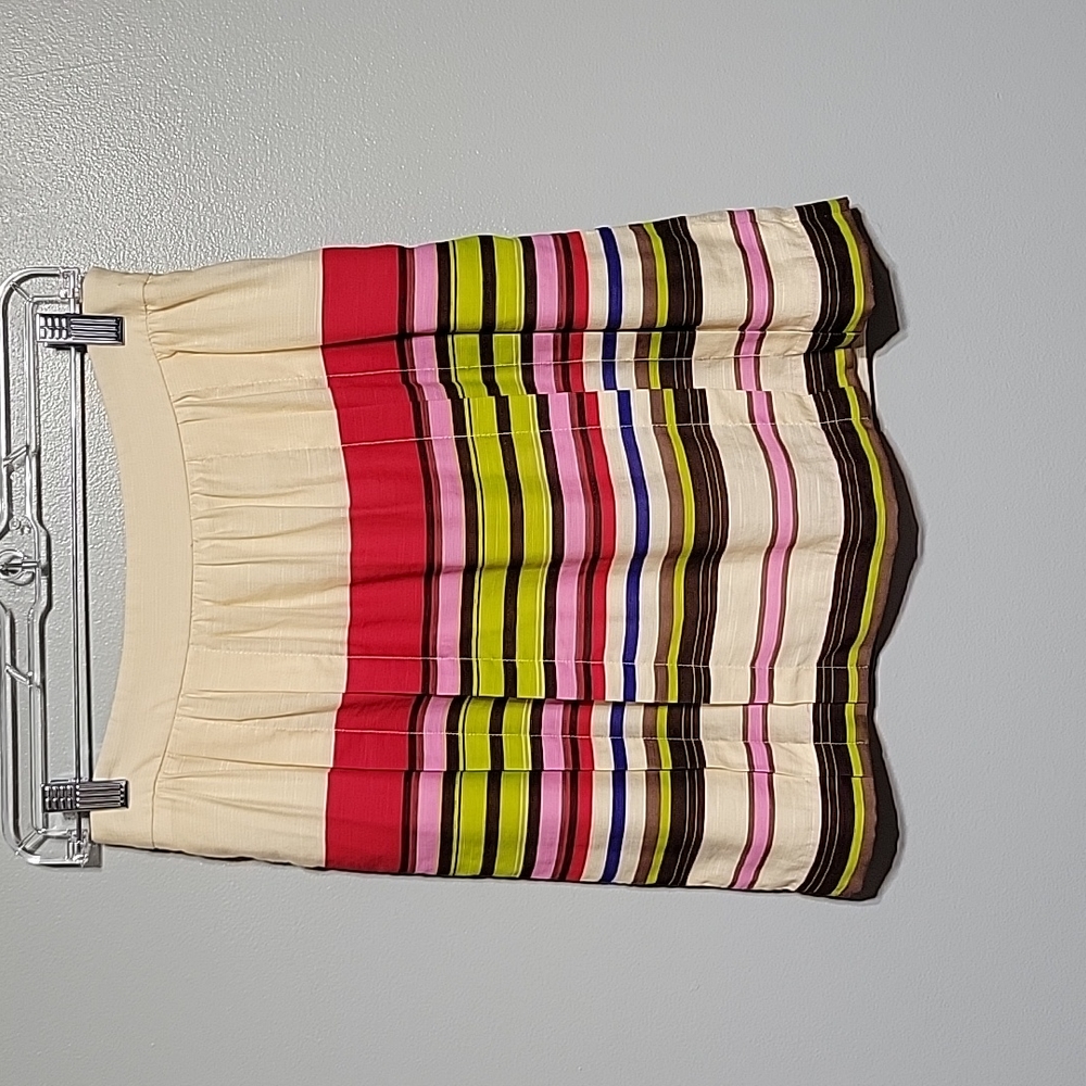 Loft Ann Taylor womens pleated skirt - size 2P - Pleated, Y2K, Striped, Spring